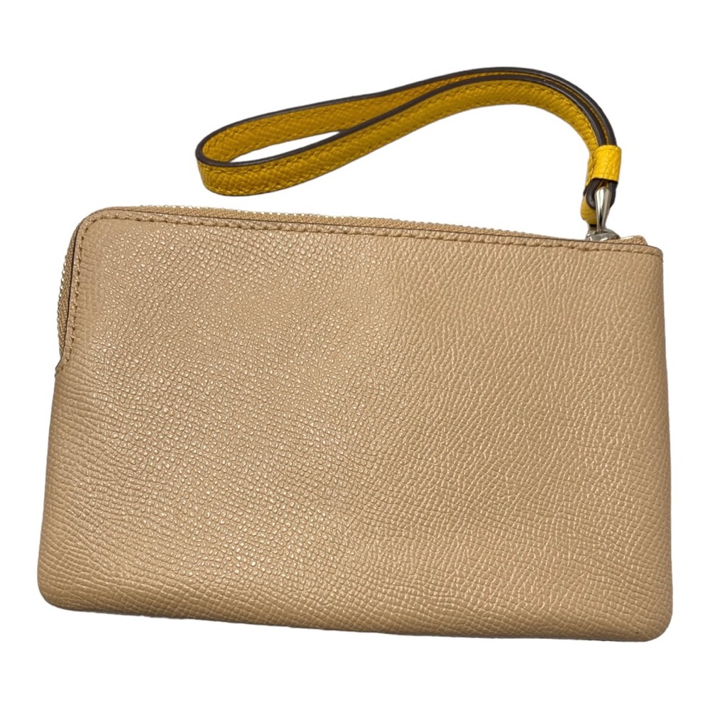 Coach Wristlet Tan NWT and Care Card. - Picture 3 of 4
